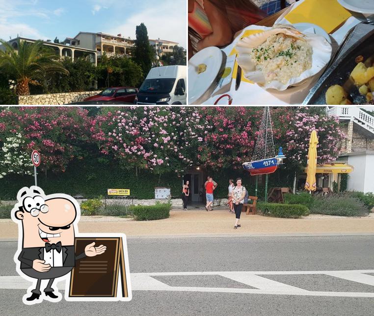 La foto della esterno e cibo di Restaurant Feral Lopar