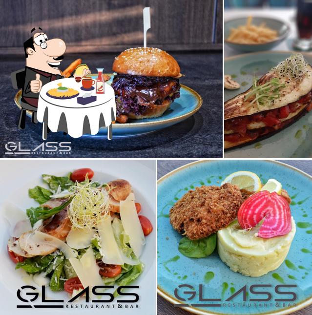 Order a burger at GLASS restaurant & bar