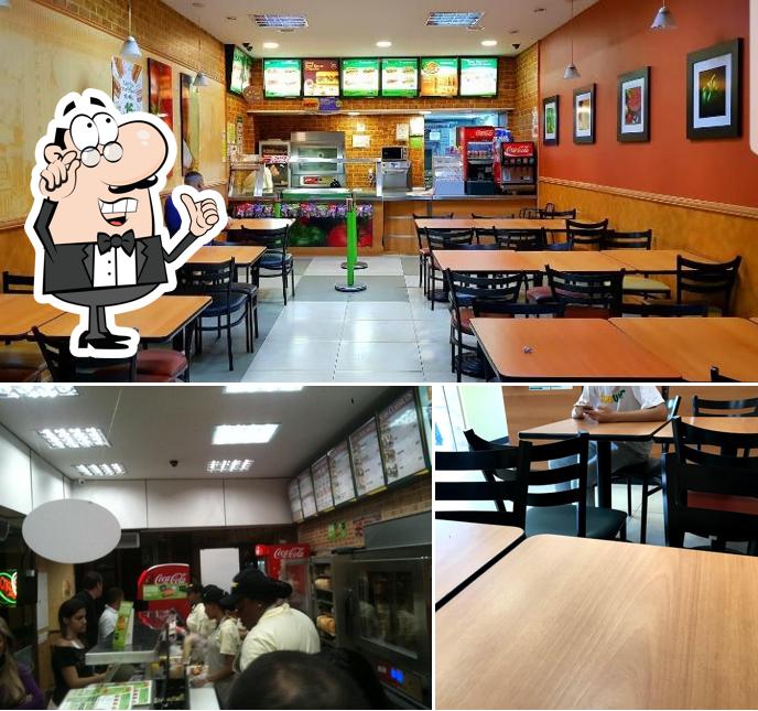 O interior do Subway