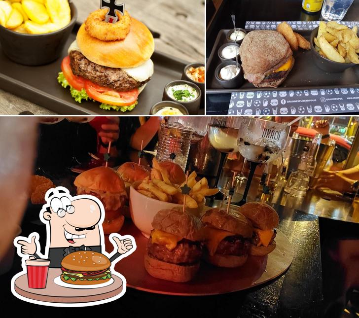 Os hambúrgueres do Grainne's - Irish Pub irão saciar diferentes gostos