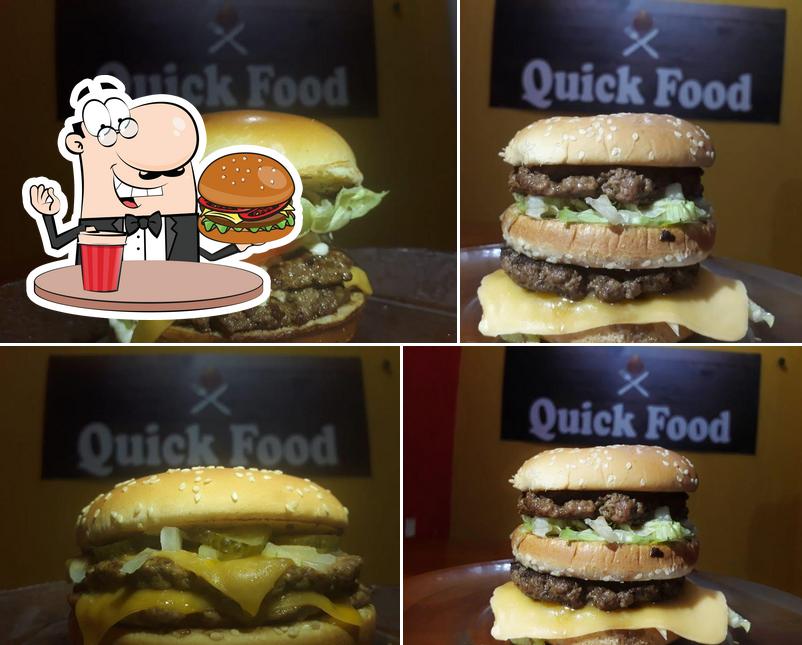 Delicie-se com um hambúrguer no QuickFood Hamburgueria