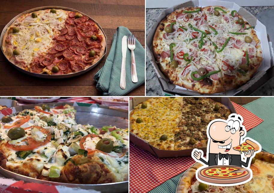 Consiga diferentes tipos de pizza