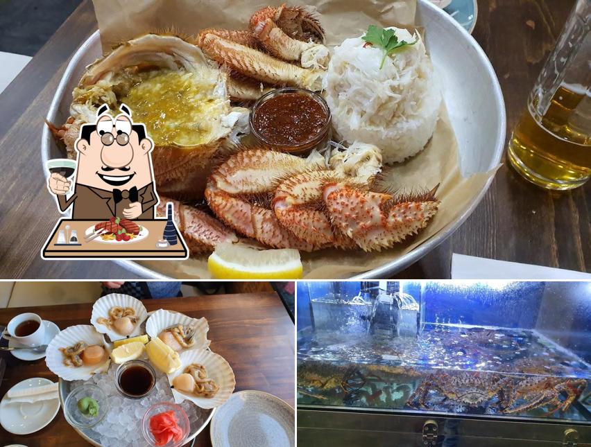 Закажите мясные блюда в "Crab factory - seafood bar & market"