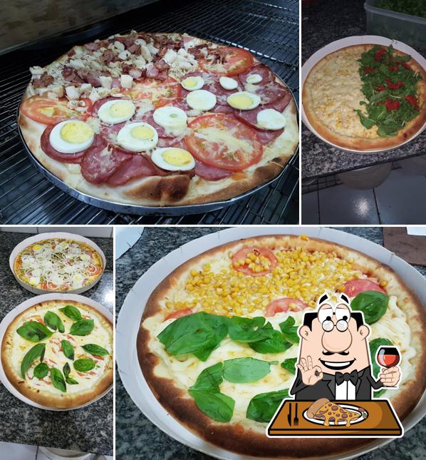 Consiga pizza no Pizzaria Brasil