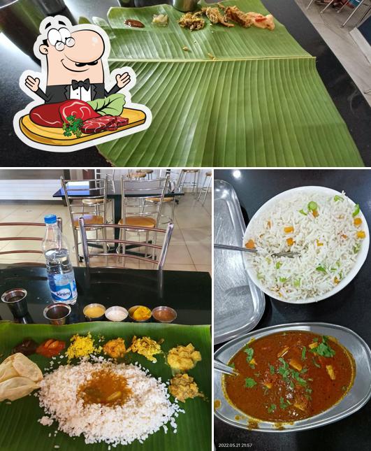 Order meat dishes at Saravana Bhavan