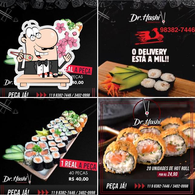 Prove diversas opções de sushi