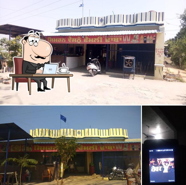 Check out the photo depicting interior and exterior at Simran Dhaba