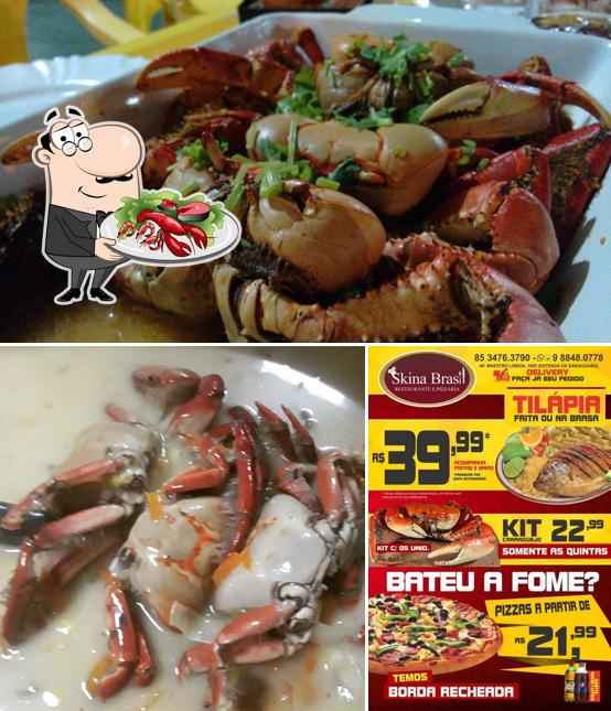 Peça frutos do mar no Skina Brasil Restaurante e Pizzaria