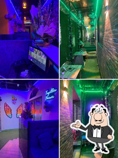 The interior of Hubble Bubble Cafe