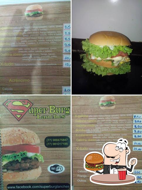 Experimente um hambúrguer no Super Burg Lanches