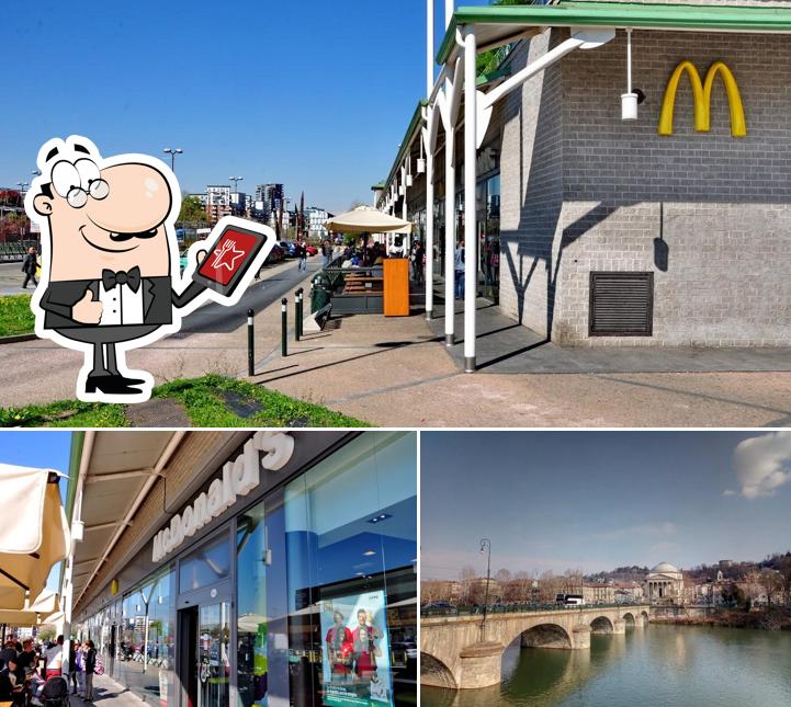 Goditi la vista dall'area esterna di McDonald's Torino Via Livorno