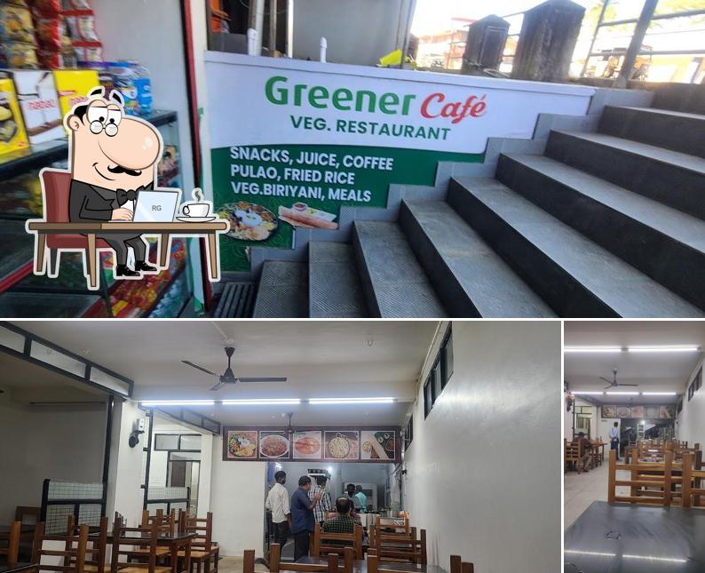 The interior of Greener Cafe