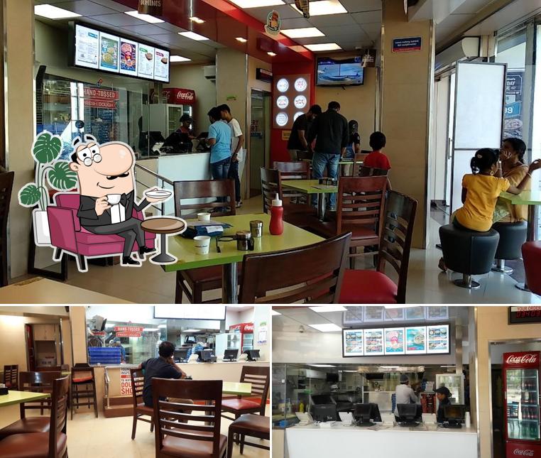 The interior of Domino's Pizza Vidya Nagar, Hubli