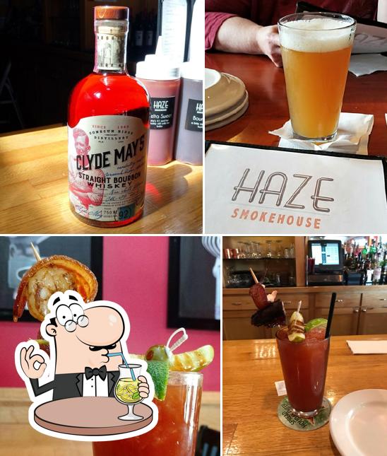 Order a drink at Haze Smokehouse