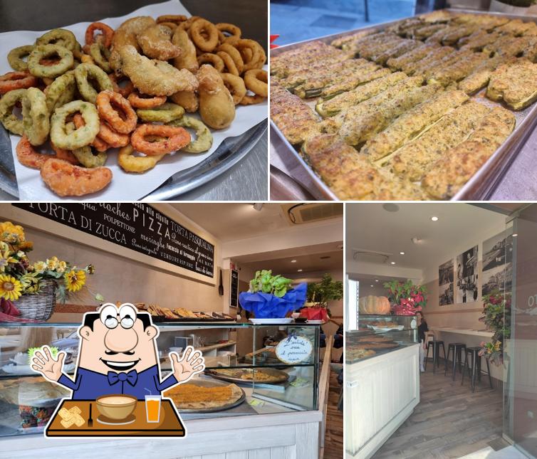 La cibo e interni del ristorante