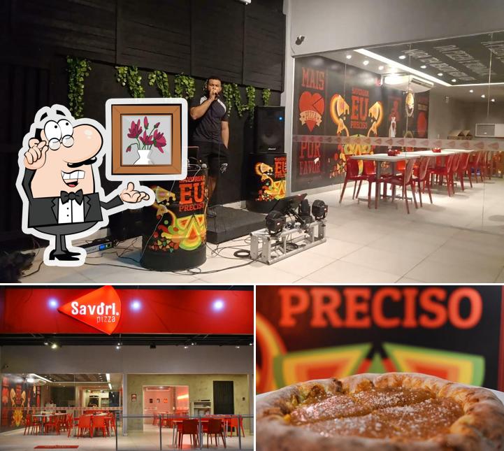 Esta é a ilustração mostrando interior e bolo no Savóri Pizza São Luís