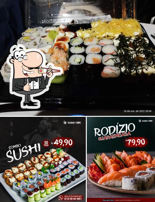 Peça diferentes opções de sushi