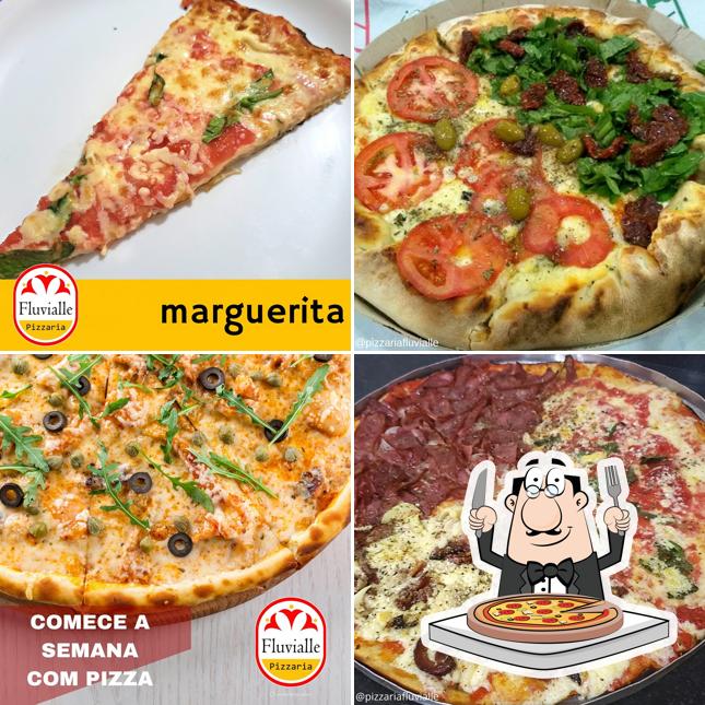 Consiga pizza no Pizzaria Fluvialle