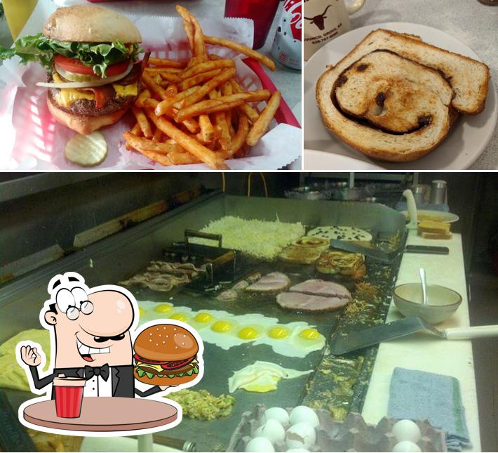 Hamburger at Saddlerock Cafe