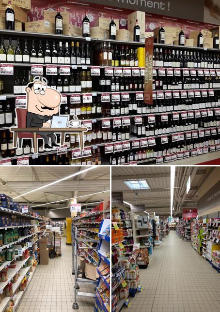 Parmi les différentes choses de la intérieur et la vin, une personne peut trouver sur Carrefour Market Vaux-Le-Pénil