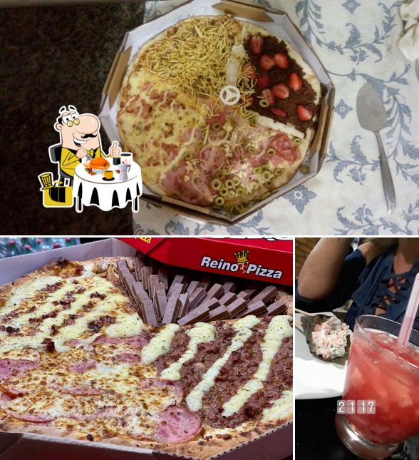 Entre diferentes coisas, comida e bebida podem ser encontrados no Reino Pizza - Delivery Pizzas na Baltazar Zona Norte de Porto Alegre