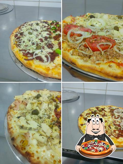 Experimente pizza no Estação Restaurante E Pizzaria Aparecida