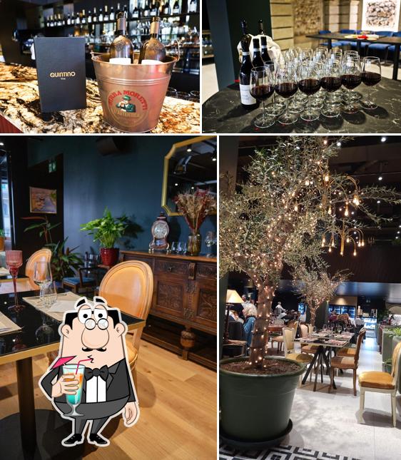 Questa è la immagine che raffigura la bevanda e interni di Quintino