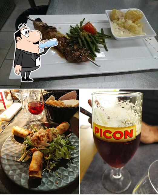 The image of drink and food at Au Goût Du Jour
