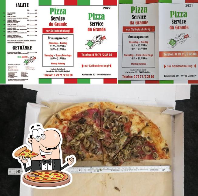 En Pizza Service da Grande, puedes degustar una pizza