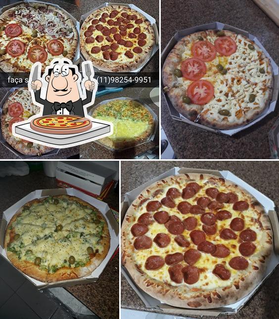 Escolha diferentes tipos de pizza