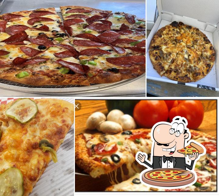 Pick various types of pizza