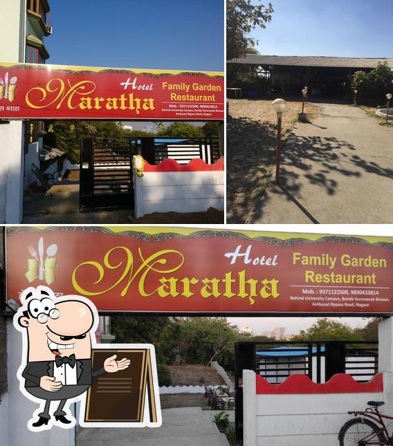 The exterior of Maratha Family Garden Restaurant
