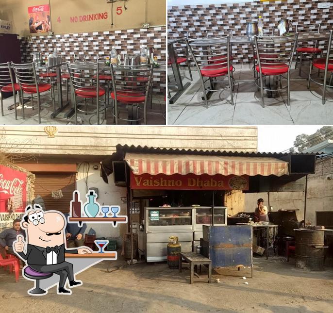 Take a seat at one of the tables at Nirankari Dhaba