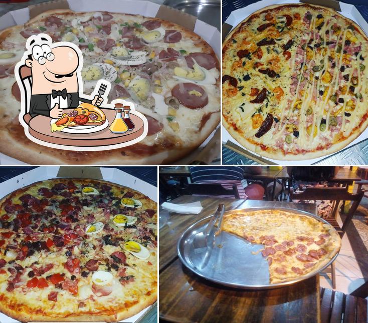 Peça diferentes variedades de pizza