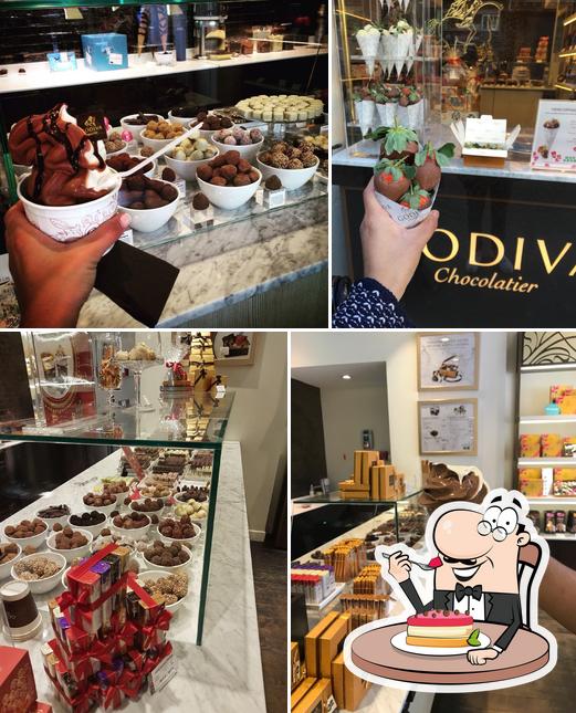 Godiva propose une variété de desserts