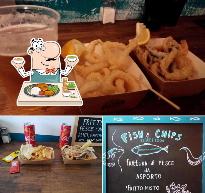 Calamari fritti al Ristorante street food " Fish & Cips"