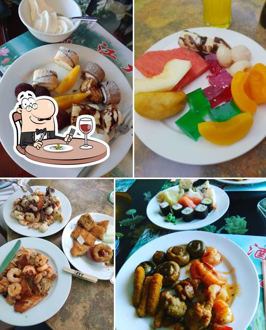 Essen im Restaurant Yangtse