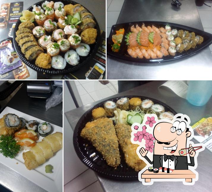 Prove diferentes opções de sushi