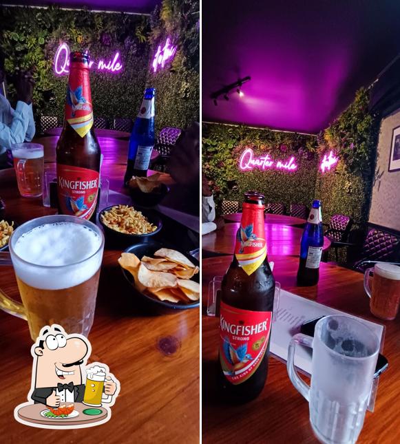 Enjoy a glass of light or dark beer