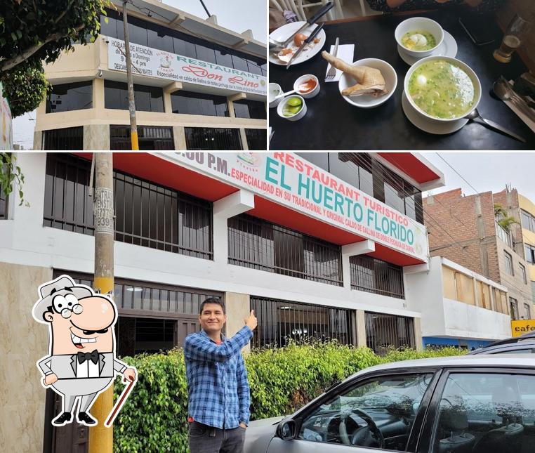 The picture of exterior and food at Restaurant Huerto Florido - Pioneros en Caldo de Gallina