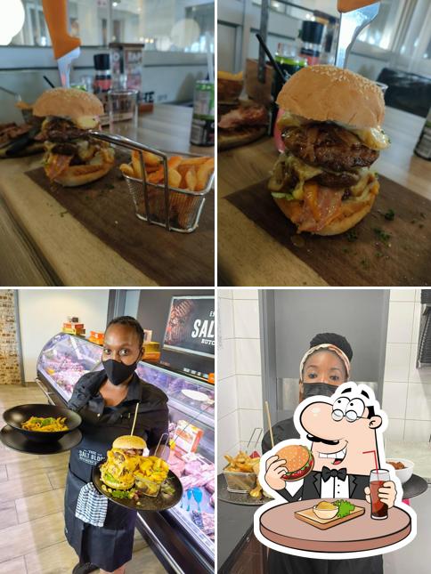 Try out a burger at The Salt Block Butchers & Grill