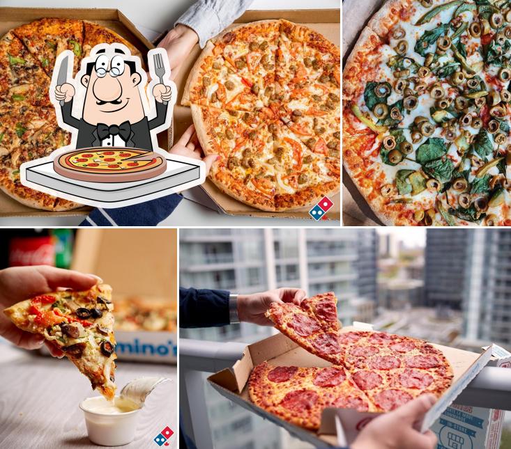 A Domino's Pizza, vous pouvez prendre des pizzas