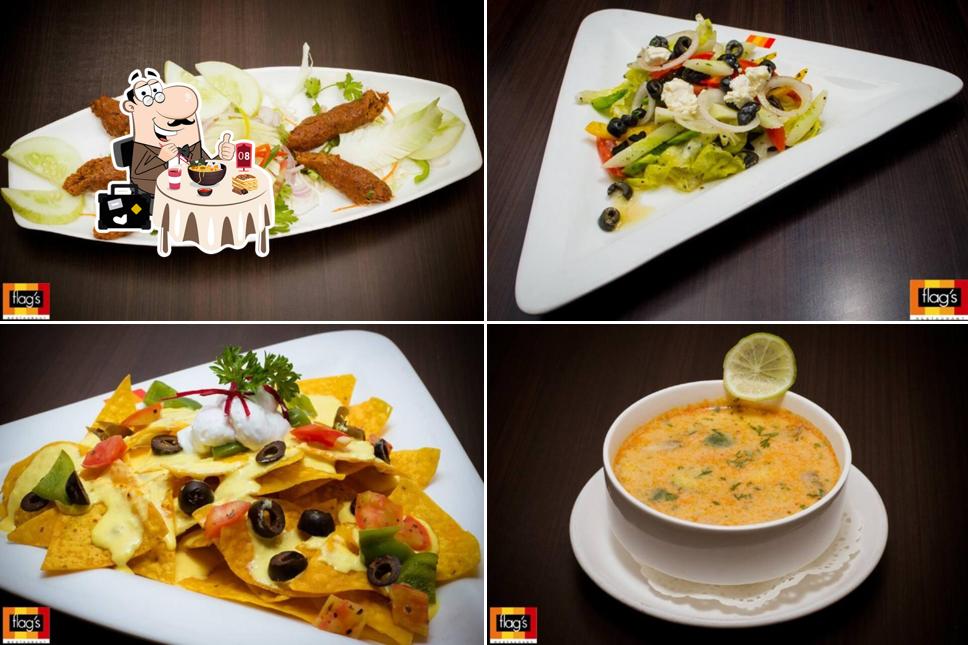Food at Flag's Restaurant