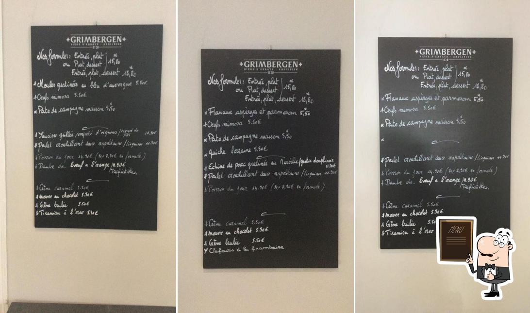 La Maison Blanche offre un tableau affichant le menu