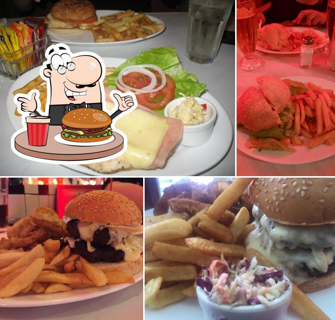 Try out a burger at TRIXIE American Diner