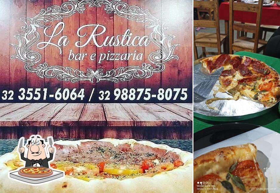 Consiga pizza no La Rústica Bar E Pizzaria