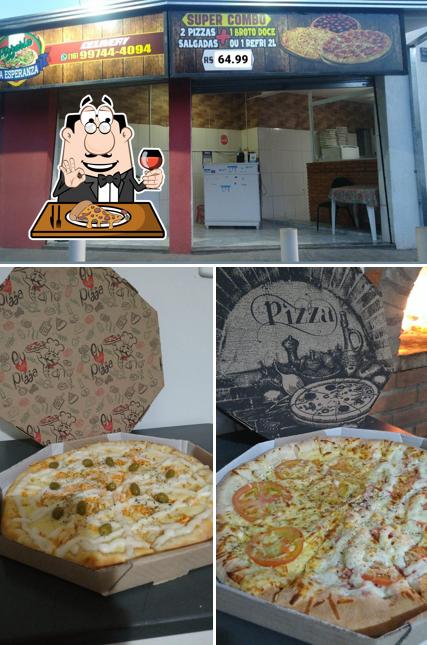 Escolha diferentes variedades de pizza