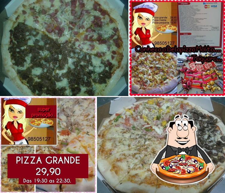 Consiga pizza no Pizzaria Bela Pizza Malta