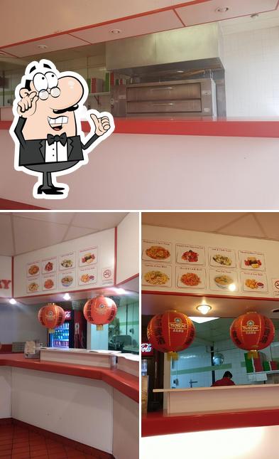 The interior of Yum Sing Chinese Takeaway