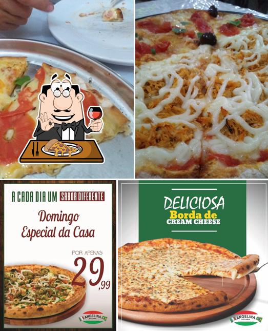 Escolha pizza no Angelina Pizzaria